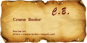 Czene Bodor névjegykártya